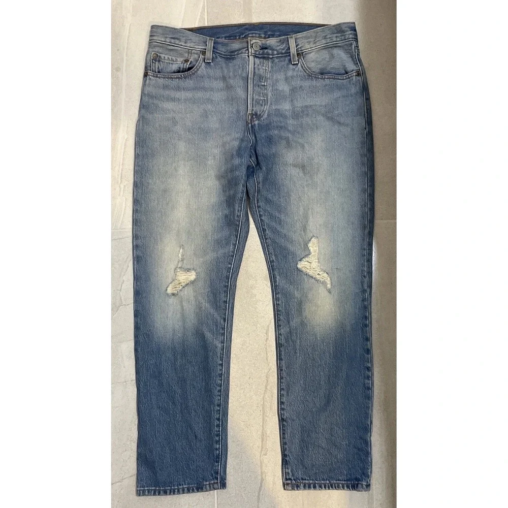 Levi's Men's 501 CT Jeans 29X32 Blue Medium Wash Denim‎ Button Fly